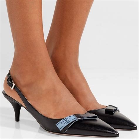 bow slingback pump prada|Prada high heel pumps.